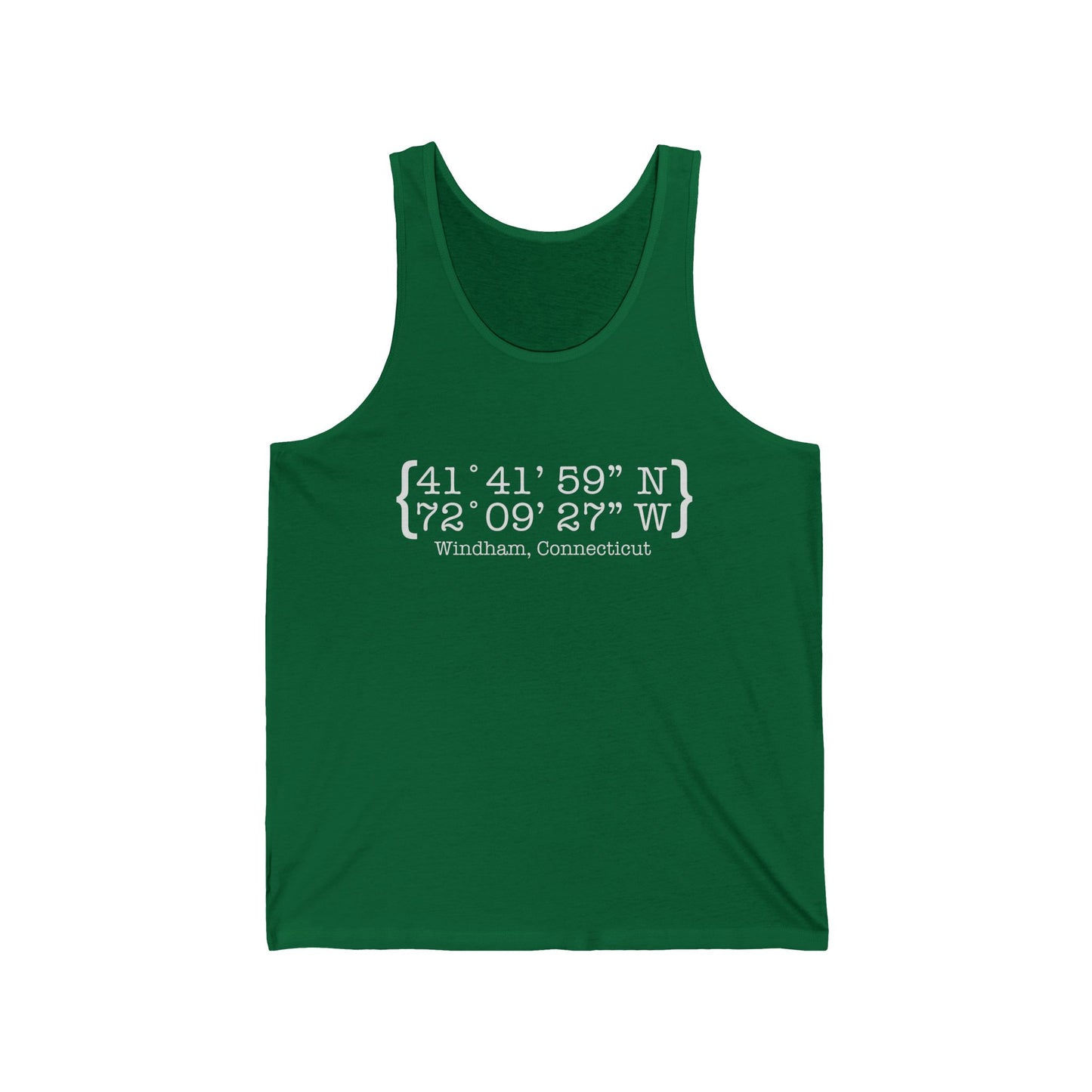 Windham Coordinates // Windham CT unisex tank top shirts // finding connecticut 