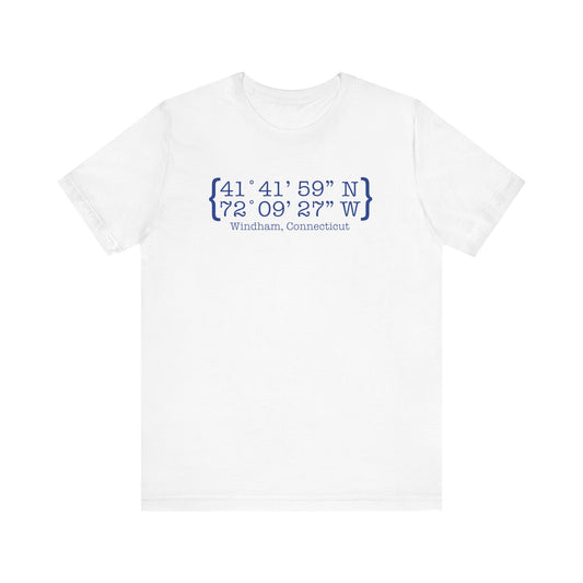Windham Coordinates // Windham Connecticut unisex t shirts // finding connecticut 