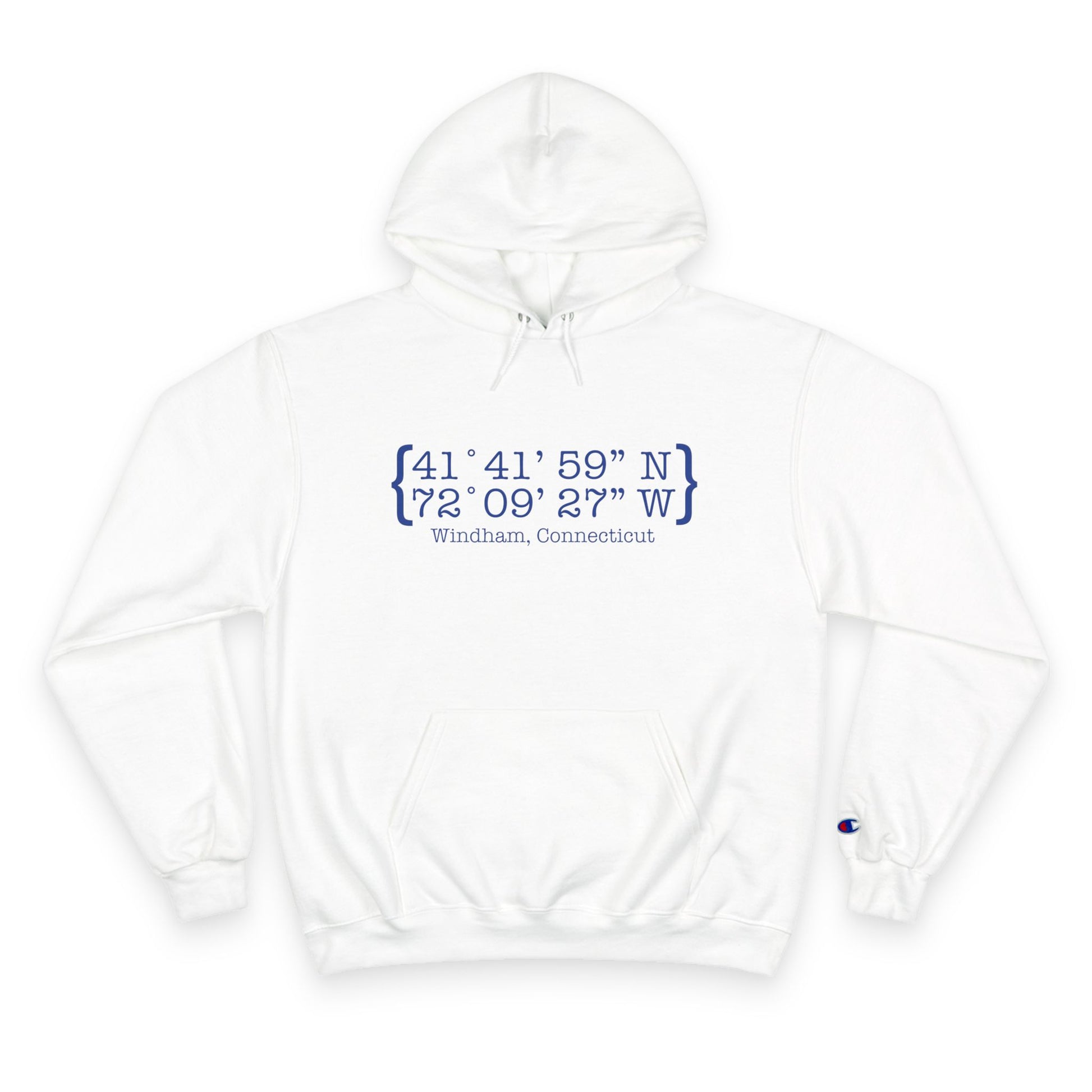 Windham Coordinates // windham connecticut unisex champion hoodie sweatshirt // finding connecticut 