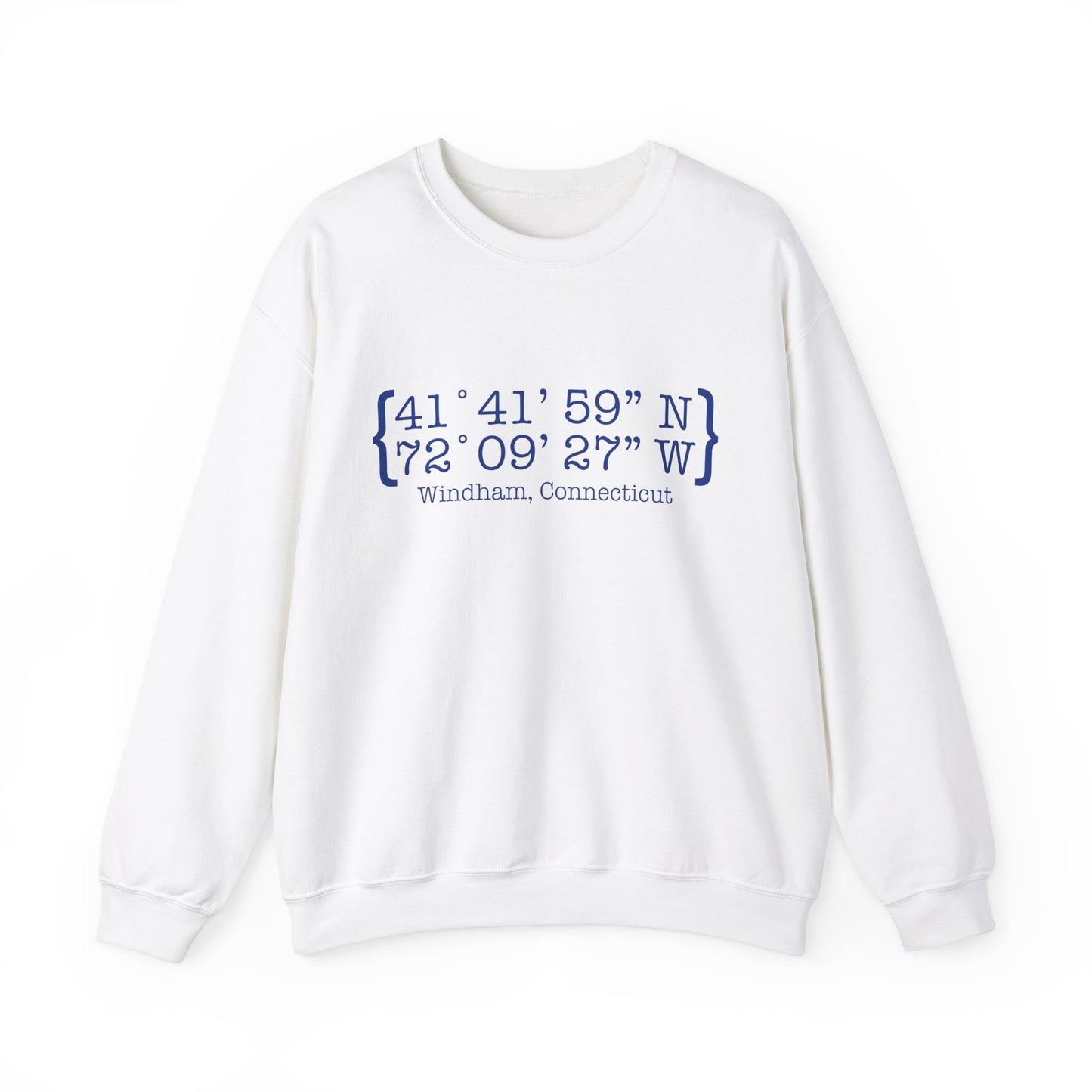 Windham Coordinates // windham connecticut unisex sweatshirt // finding connecticut 