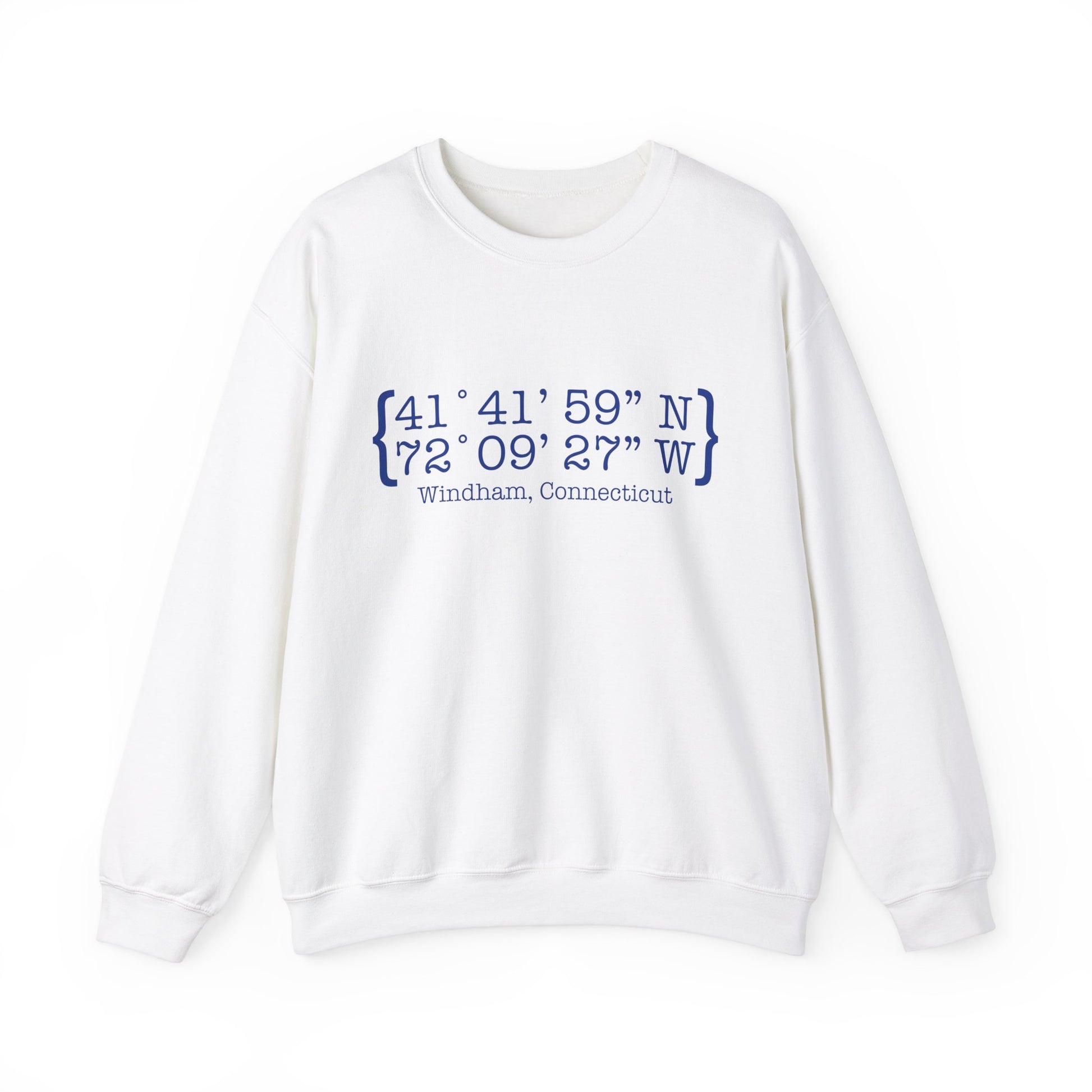 Windham Coordinates // windham connecticut unisex sweatshirt // finding connecticut 