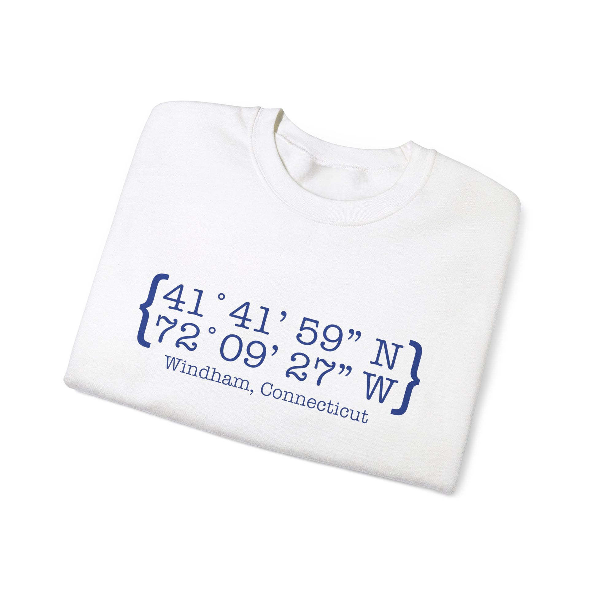Windham Coordinates // windham connecticut unisex sweatshirt // finding connecticut 