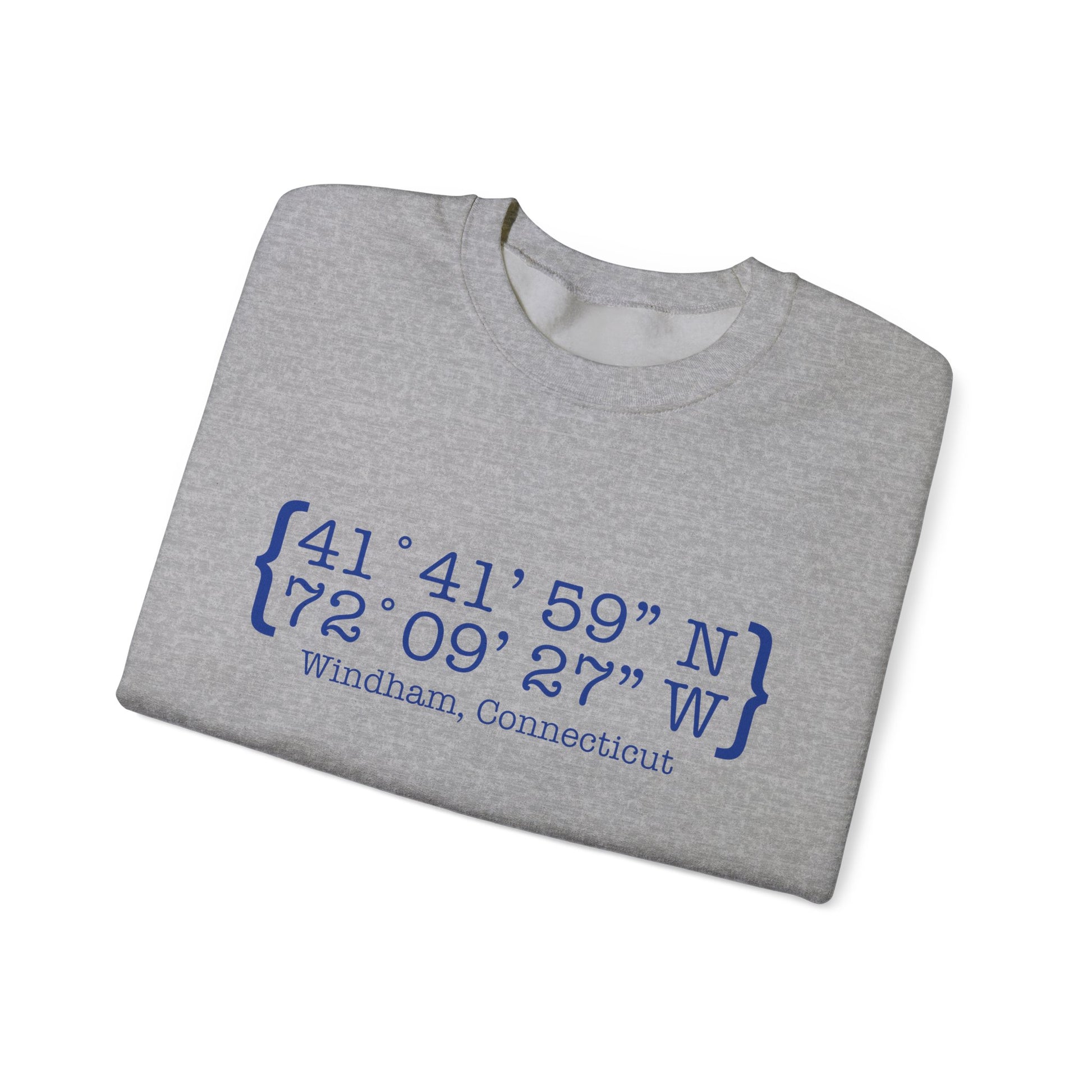 Windham Coordinates // windham connecticut unisex sweatshirt // finding connecticut 