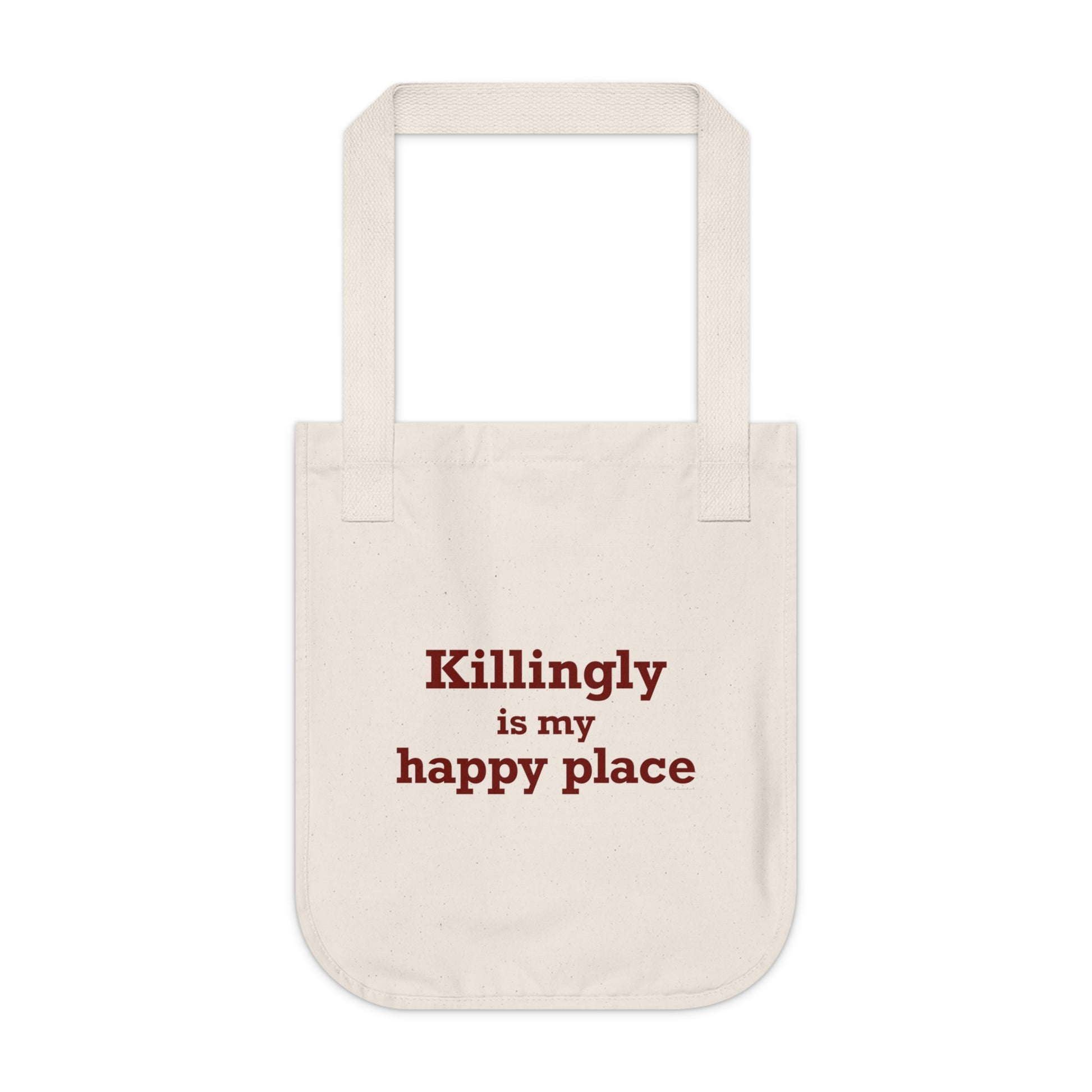 Killingly is my happy place // killingly connecticut tote bag // killingly connecticut gifts and merch // finding connecticut 