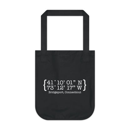 bridgeport connecticut coordinates tote bag // bridgeport conencticut gifts and merch // finding connecticut 