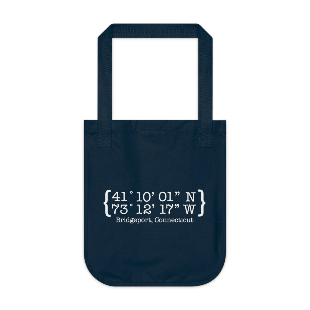 bridgeport connecticut coordinates tote bag // bridgeport connecticut gifts and merch // finding connecticut 