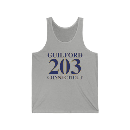 guilford 203 Connecticut// guilford connecticut unisex tank top shirts  / finding connecticut 