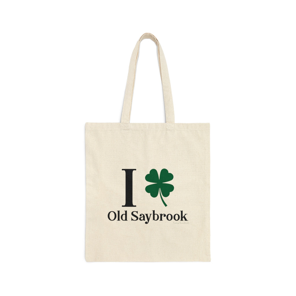 i clover old saybrook tote bag // old saybrook connecticut st patrick's day gifts and merch // finding connecticut 