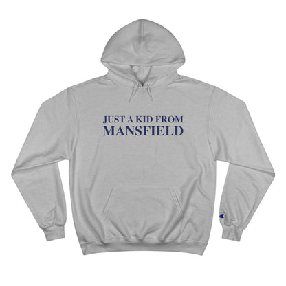 just a kid from Mansfield // Mansfield Connecticut Champion unisex hoodie sweatshirt // finding connecticut 