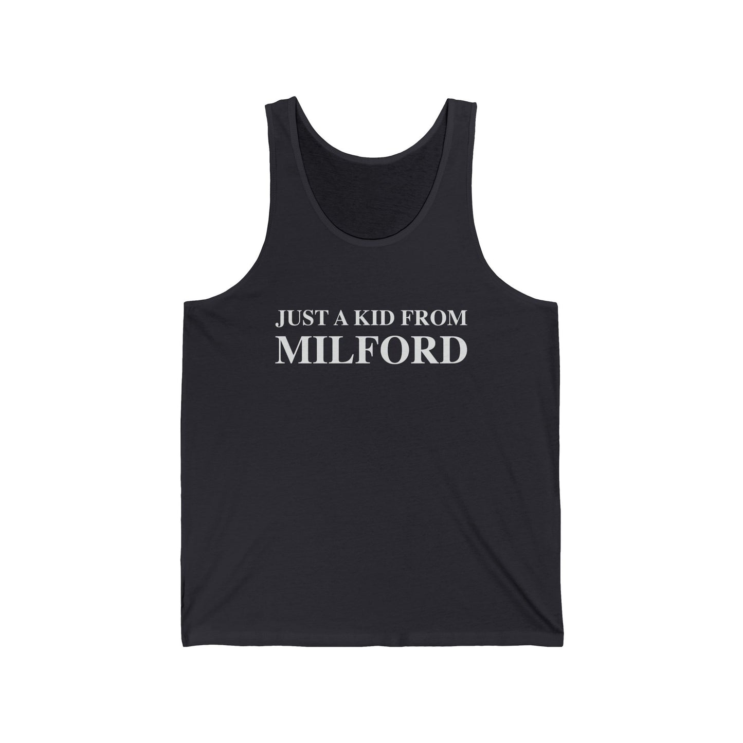 just a kid from Milford // Milford CT unisex tank top shirt   // finding connecticut 