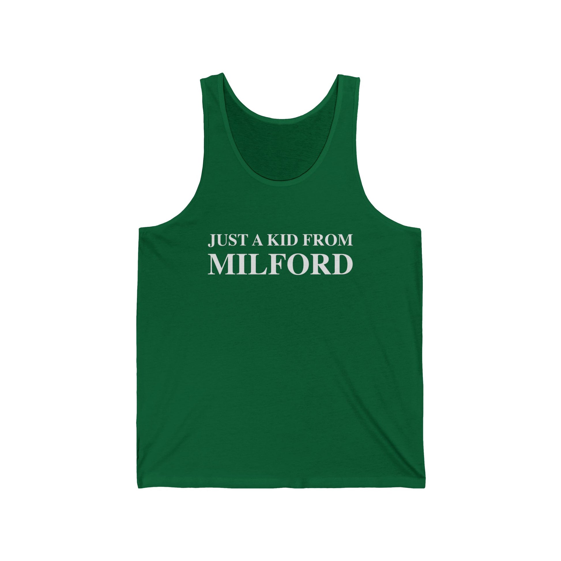 just a kid from Milford // Milford CT unisex tank top shirt   // finding connecticut 