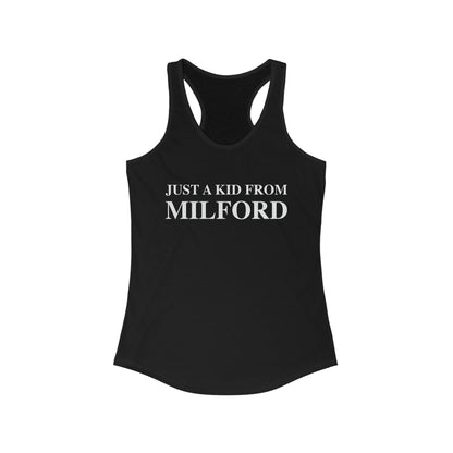just a kid from Milford // Milford CT woman's tank top shirt   // finding connecticut 