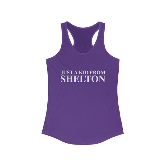 just a kid from Shelton // shelton CT woman's tank top shirt   // finding connecticut 