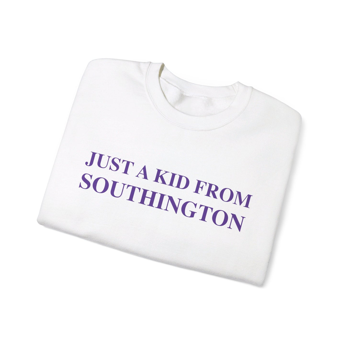 just a kid from  Southington //  Southington connecticut unisex sweatshirt // finding connecticut