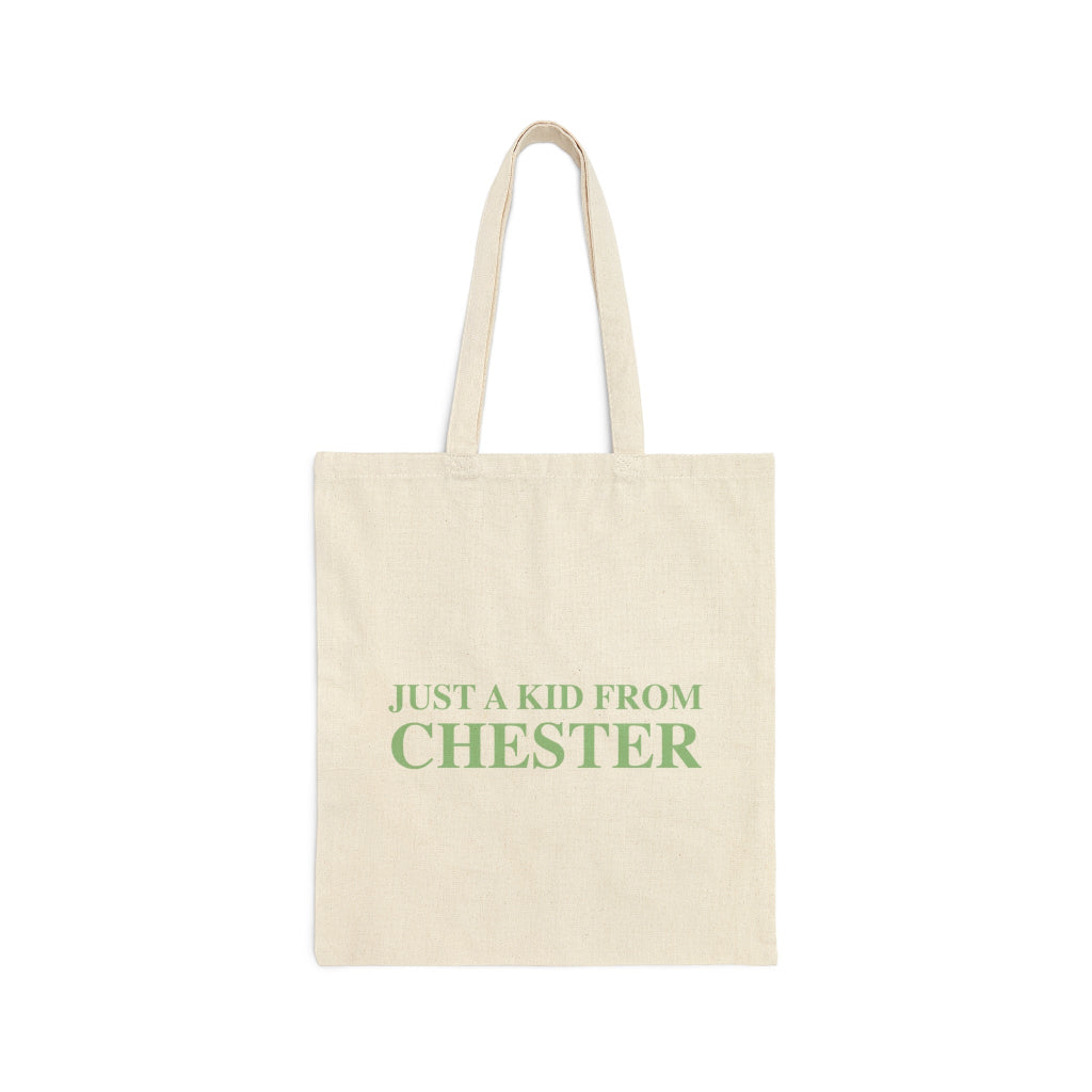 just a kid from chester tote bag // chester connecticut gifts and merch // finding conencticut 