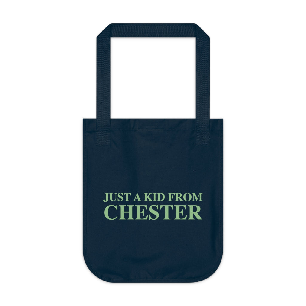 just a kid  from chester tote bag // chester connecticut gifts and merch // finding connecticut 
