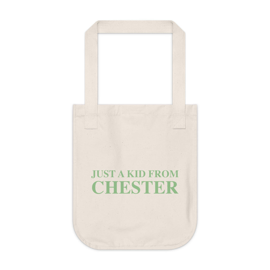 just a kid  from chester tote bag // chester connecticut gifts and merch // finding connecticut 