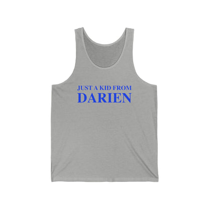 just a kid from darien // darien connecticut unisex tank top shirt // finding connecticut 