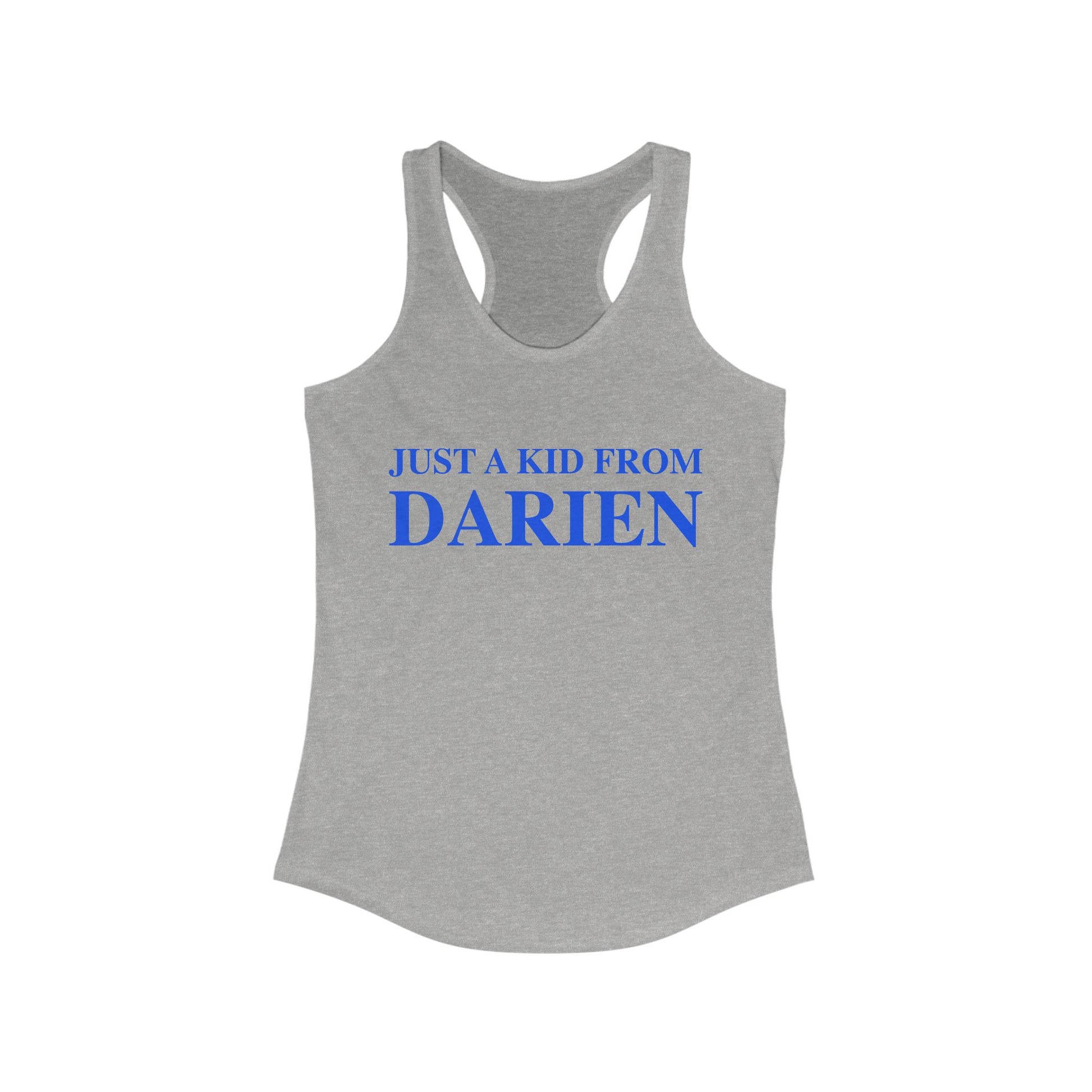 just a kid from darien // darien connecticut womens tank top shirt // finding connecticut 