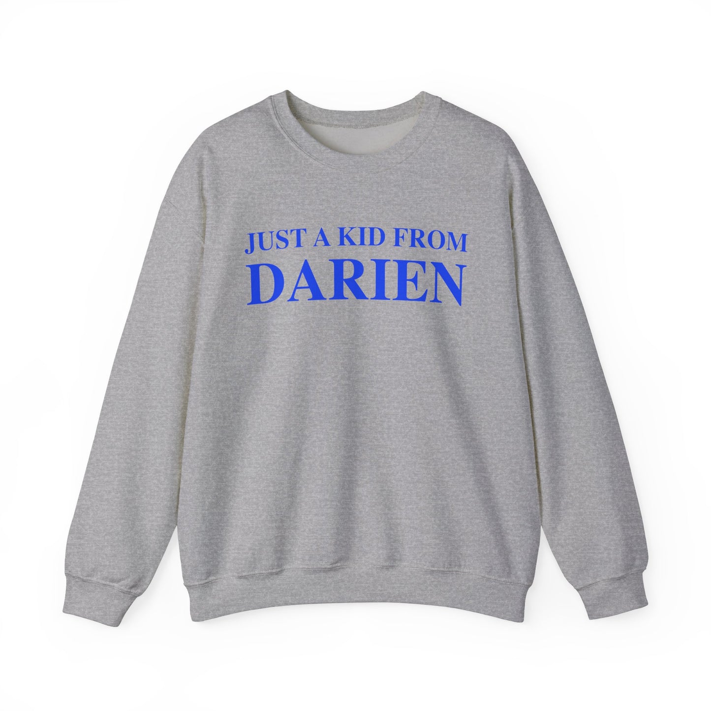 just a kid from darien // darien connectiuct unisex sweatshirt // finding connecticut 