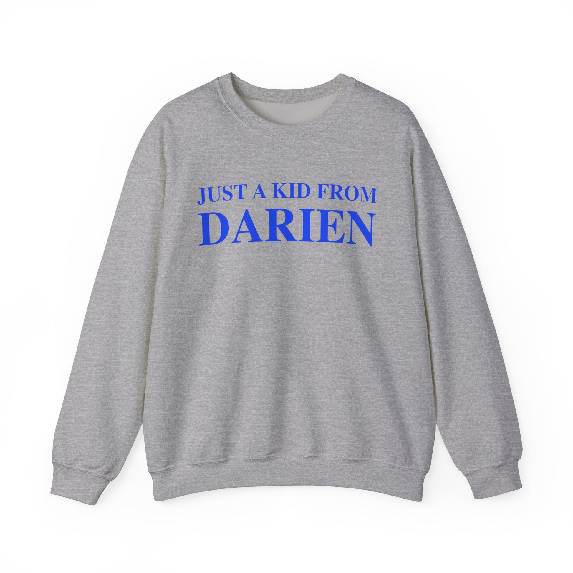 just a kid from darien // darien connectiuct unisex sweatshirt // finding connecticut 