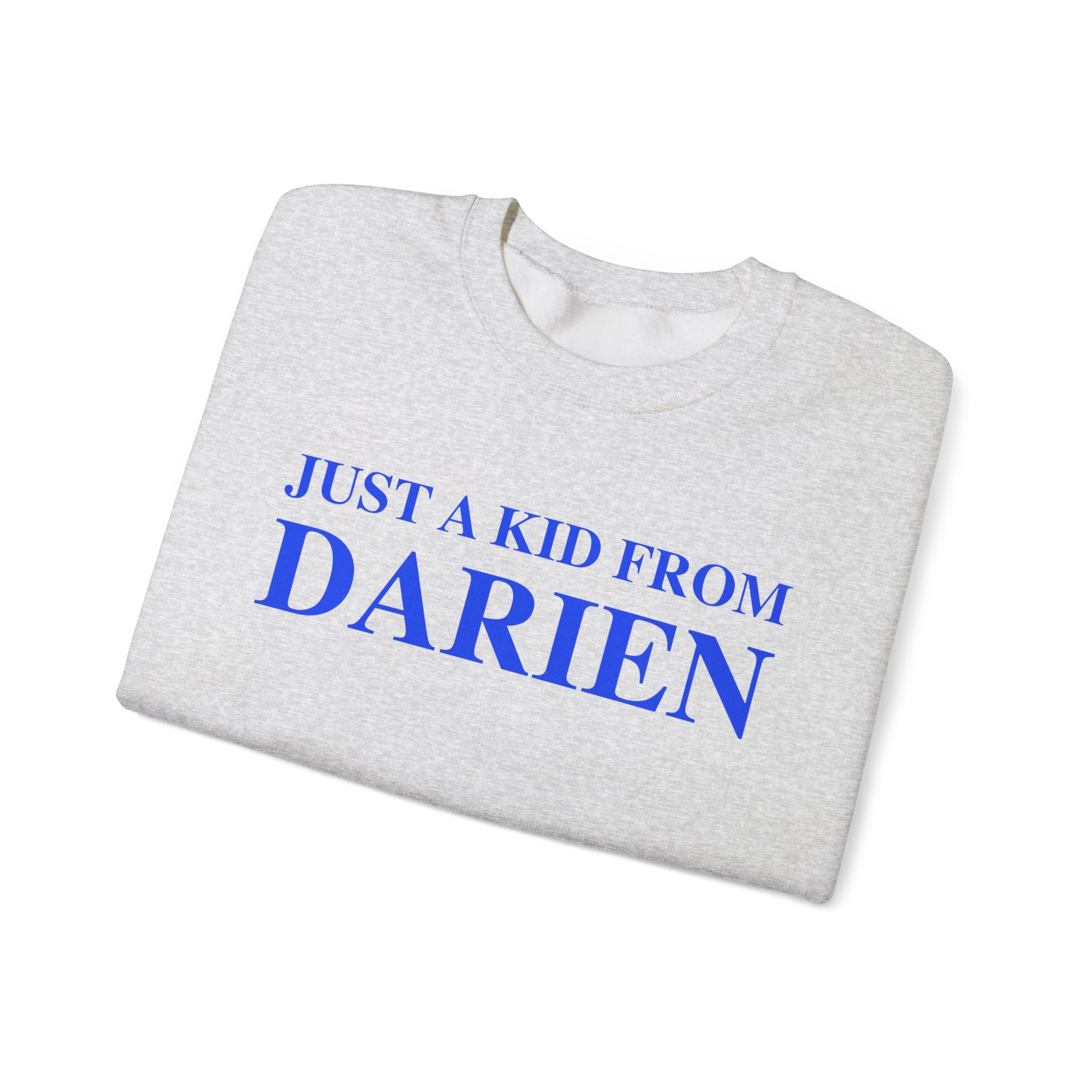 just a kid from darien // darien connectiuct unisex sweatshirt // finding connecticut 
