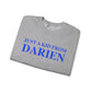 just a kid from darien // darien connectiuct unisex sweatshirt // finding connecticut 