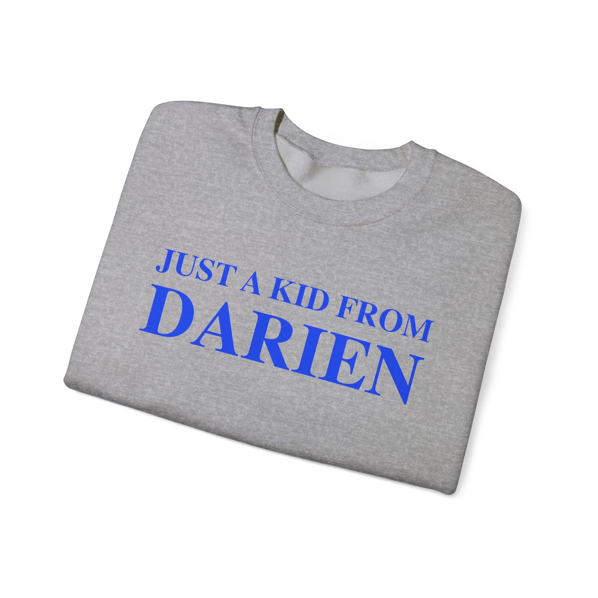 just a kid from darien // darien connectiuct unisex sweatshirt // finding connecticut 