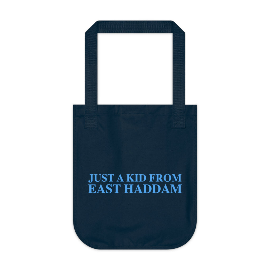 just a kid from east haddam tote bag // east haddam connecticut gifts and merch // finding connecticut 