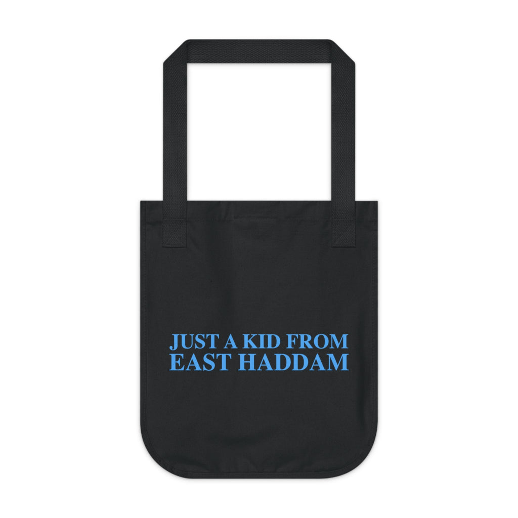 just a kid from east haddam tote bag // east haddam connecticut gifts and merch // finding connecticut  