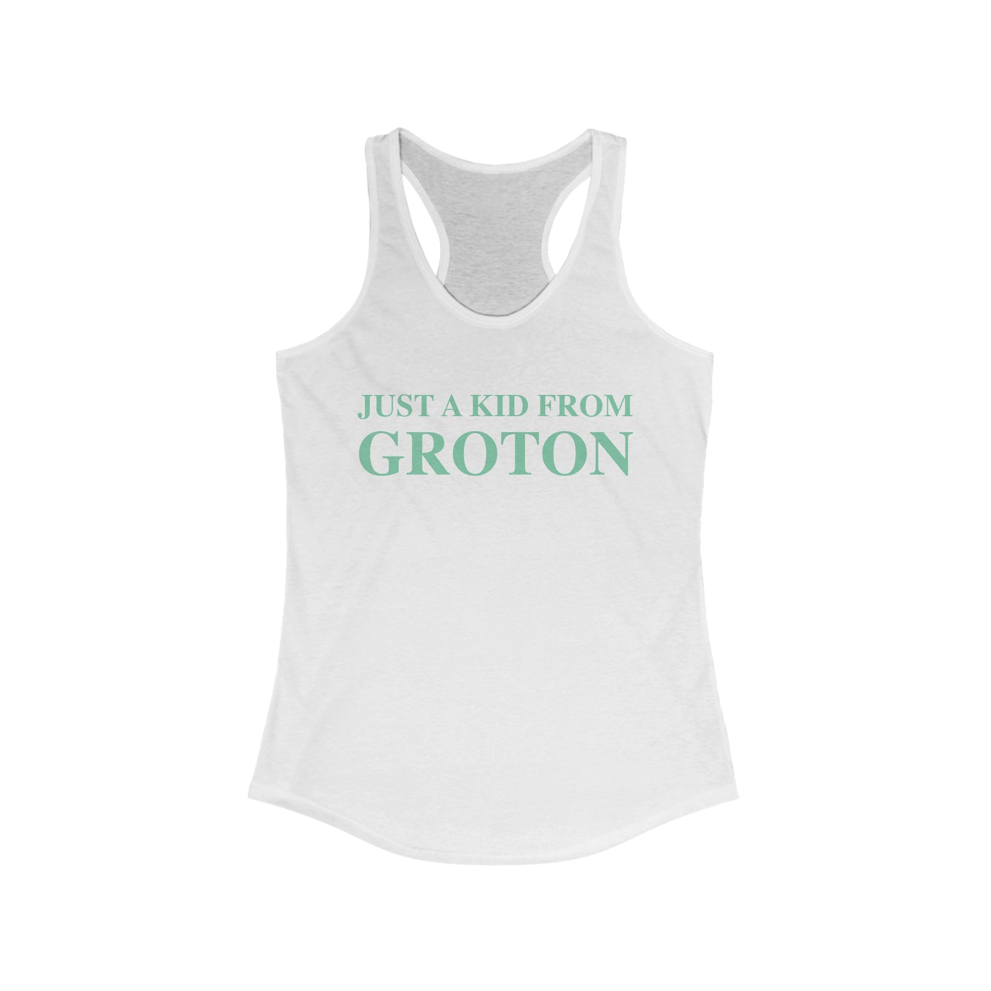 just a kid from groton // groton connecticut womens tank top shirt   // finding connecticut  