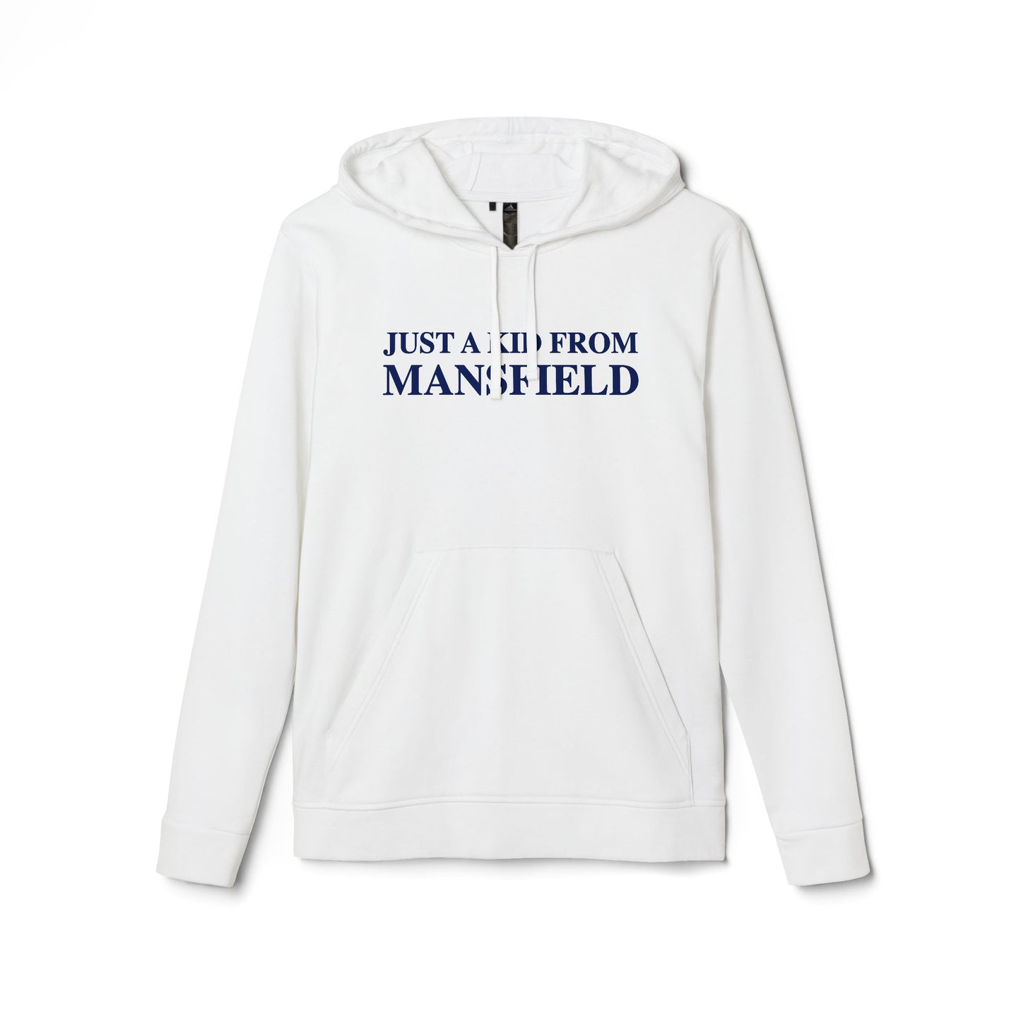 just a kid from mansfield // mansfield connecticut adidas unisex hoodie sweatshirt // finding connecticut 