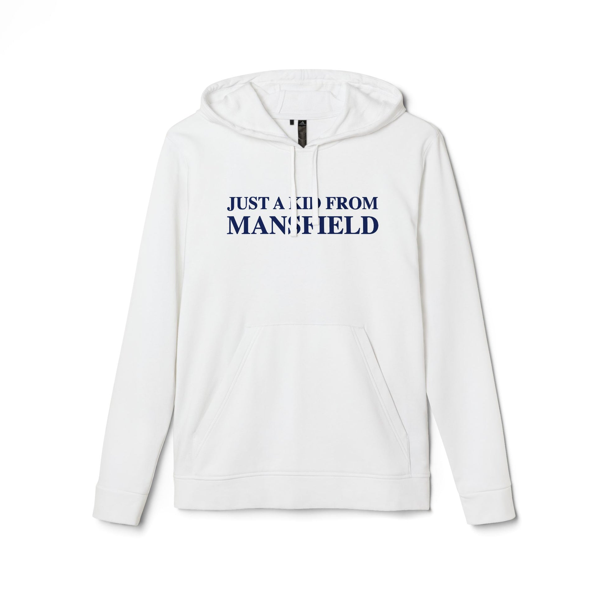 just a kid from mansfield // mansfield connecticut adidas unisex hoodie sweatshirt // finding connecticut 
