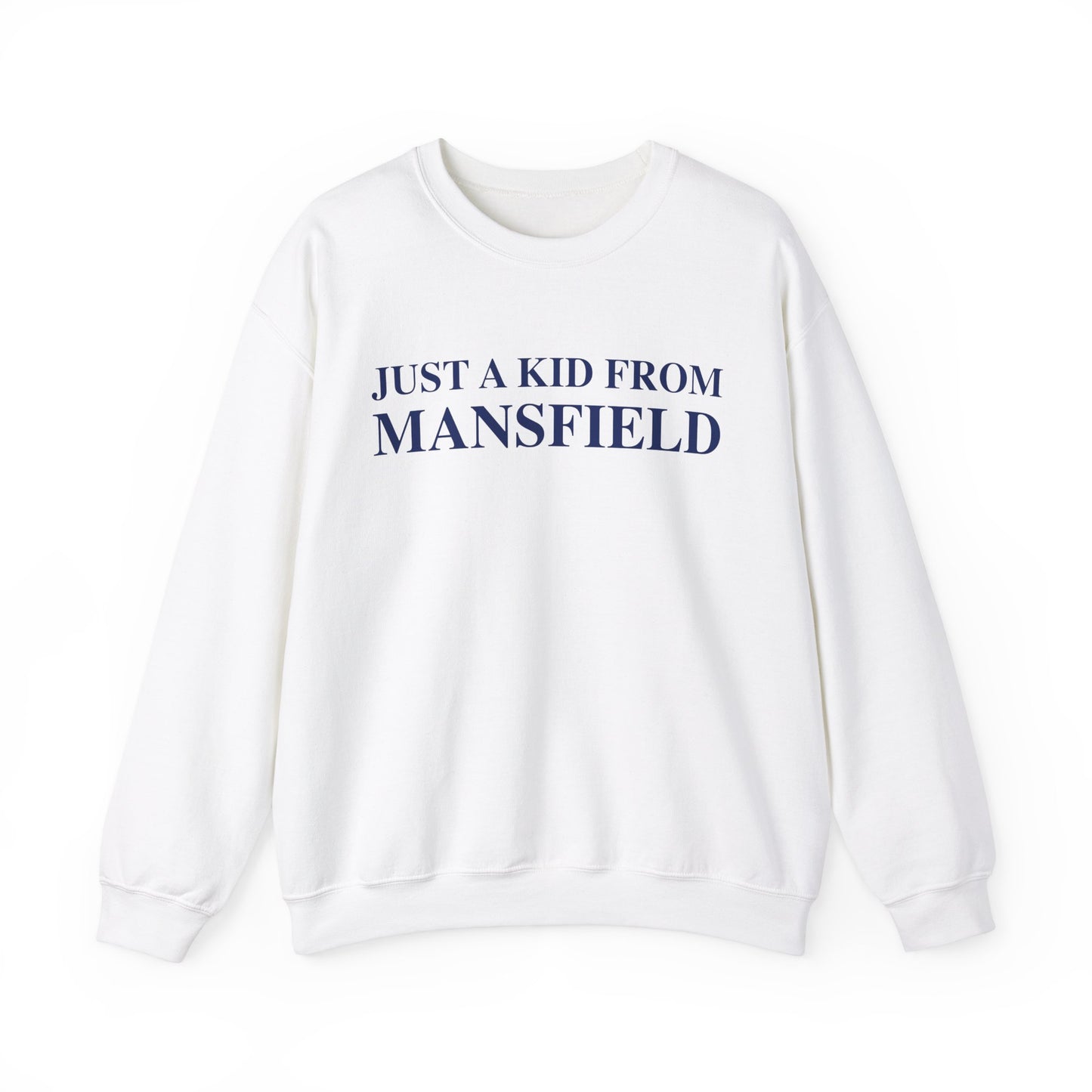 just a kid from mansfield // mansfield connecticut unisex sweatshirt  // finding connecticut 