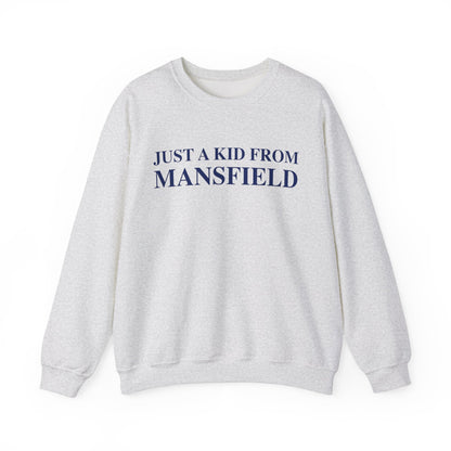 just a kid from mansfield // mansfield connecticut unisex sweatshirt  // finding connecticut 