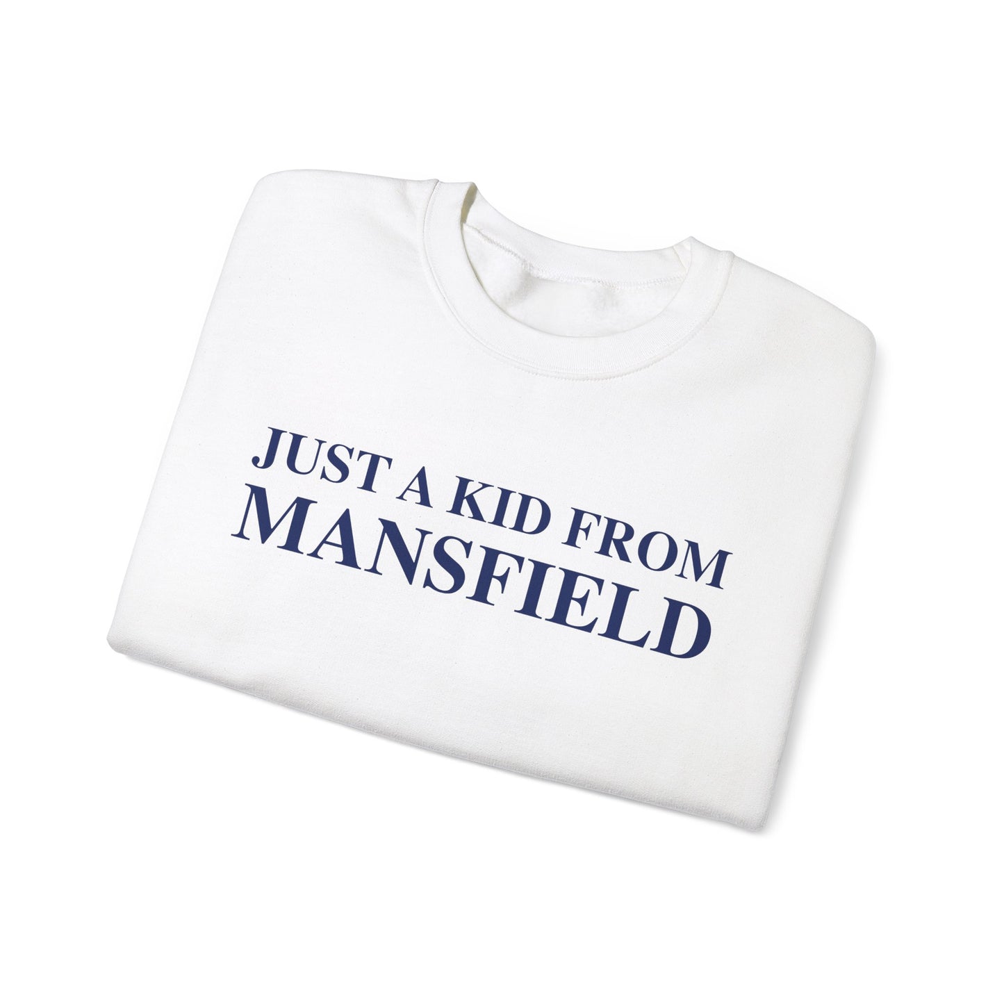 just a kid from mansfield // mansfield connecticut unisex sweatshirt  // finding connecticut 