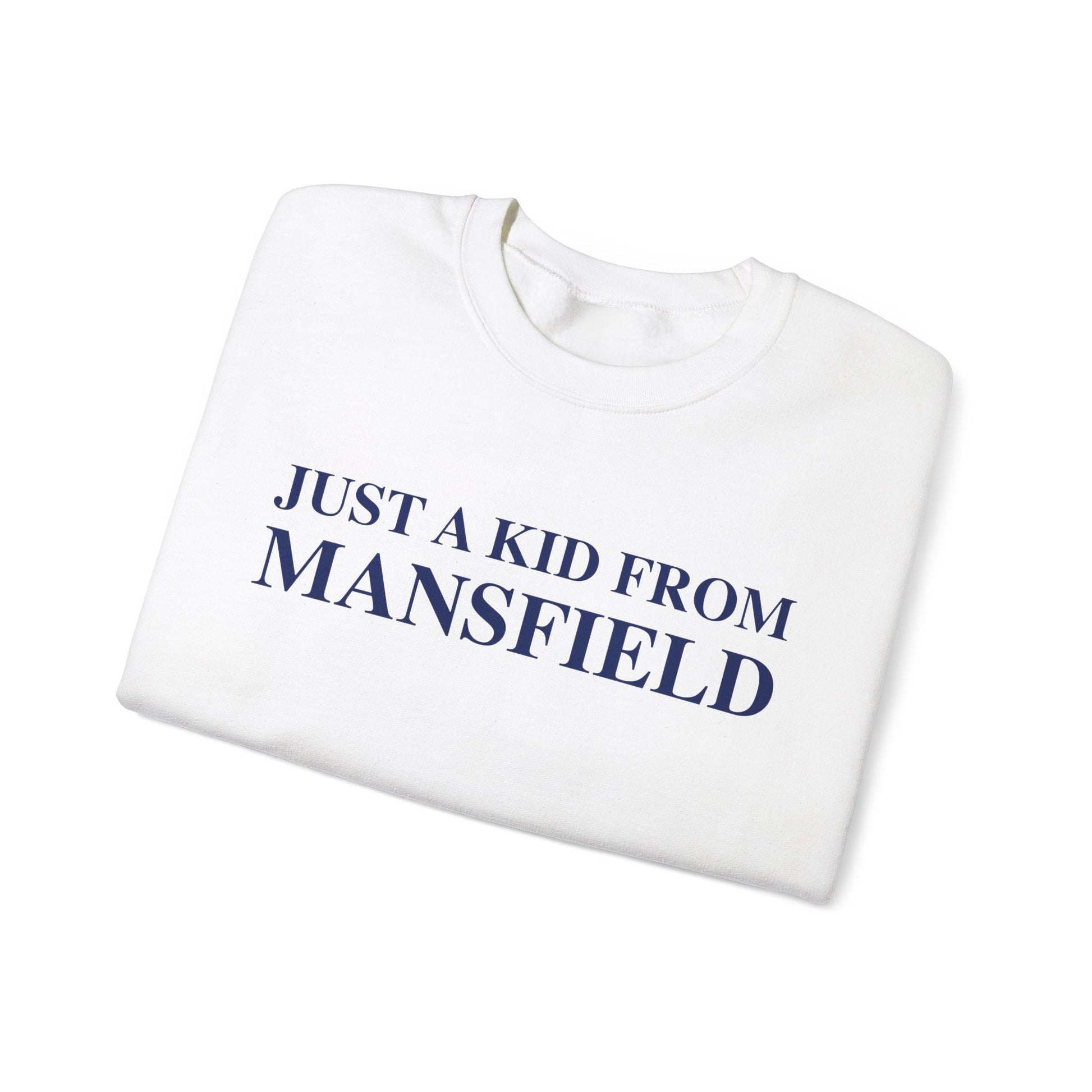 just a kid from mansfield // mansfield connecticut unisex sweatshirt  // finding connecticut 
