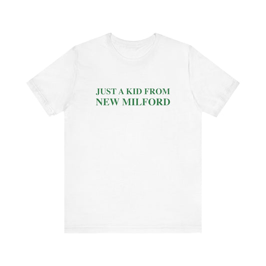 just a kid from milford // milford connecticut t shirt // finding connecticut 