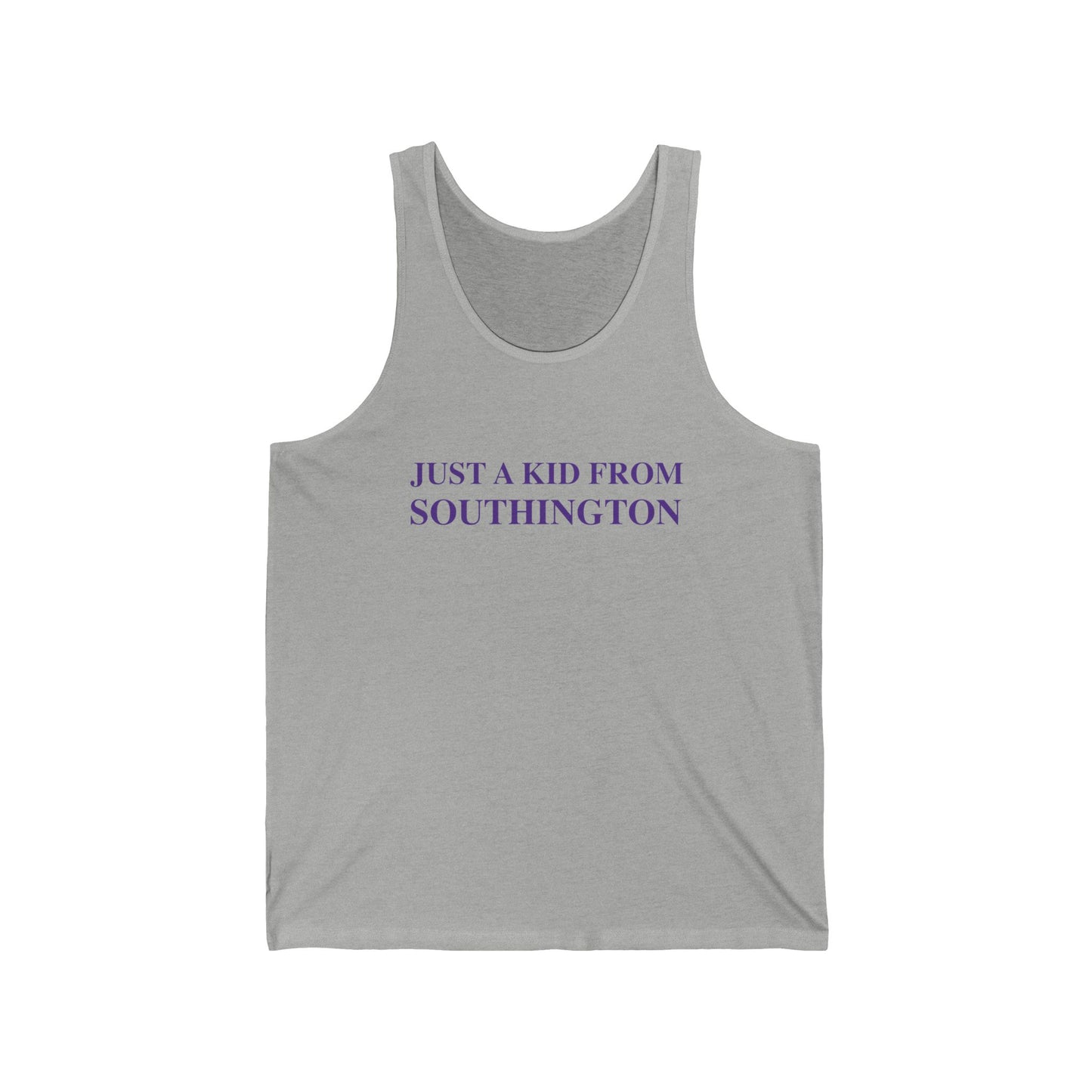 just a kid from southington // southington connecticut tank top shirt // finding connecticut 