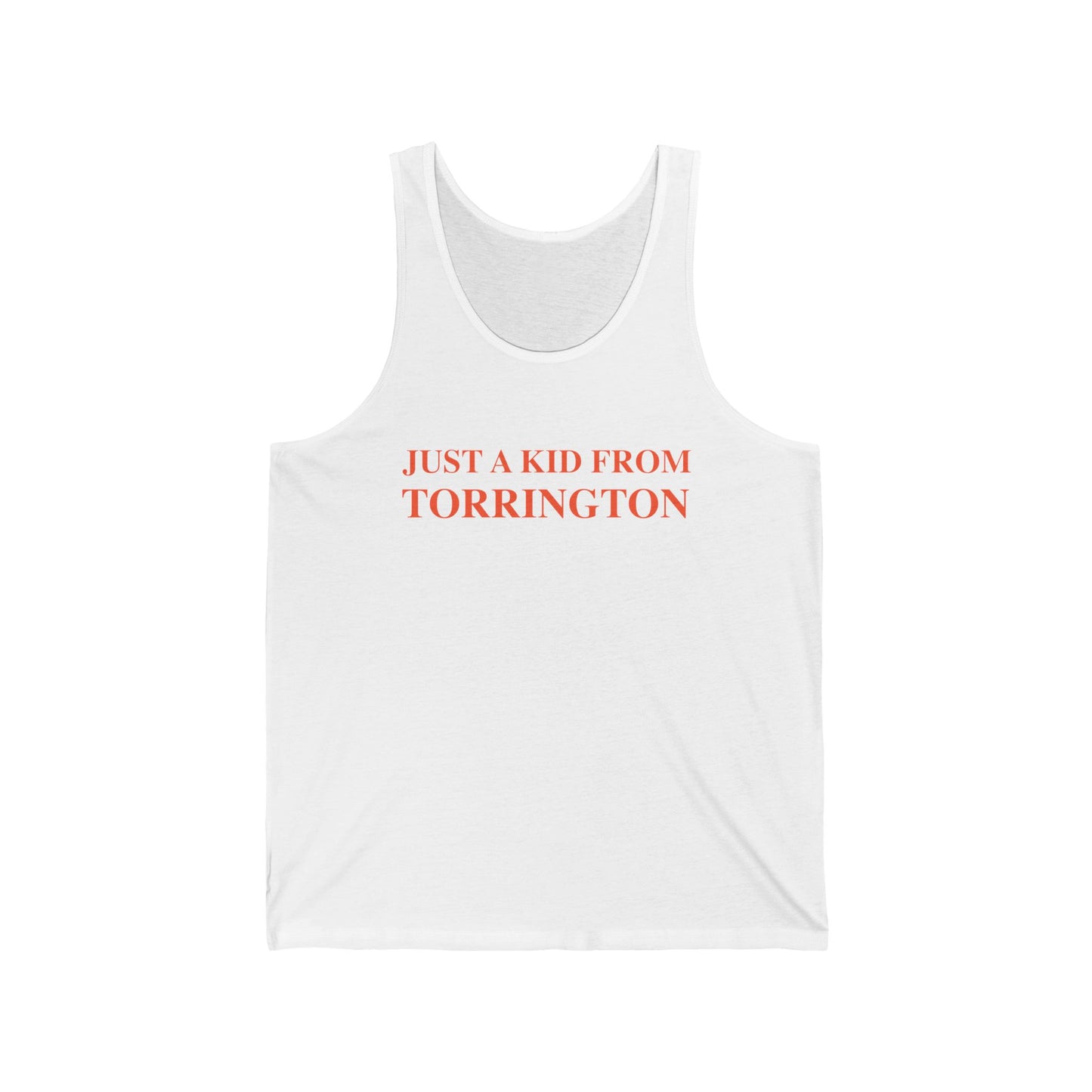 just a kid from torrington // finding connecticut unisex tank top shirts   // finding connecticut 