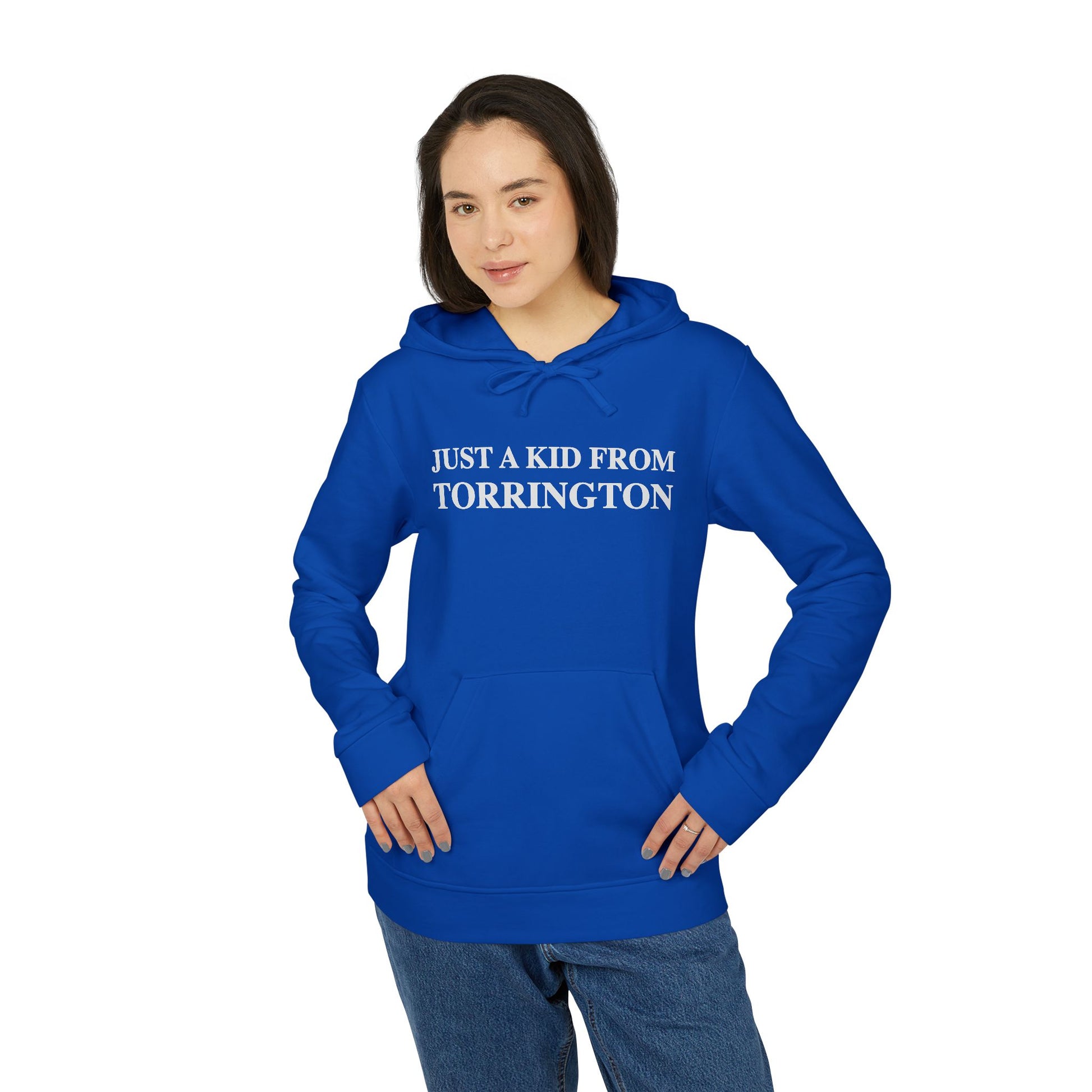 just a kid from torrington // torrington ct unisex adidas hoodie sweatshirt   // finding connecticut