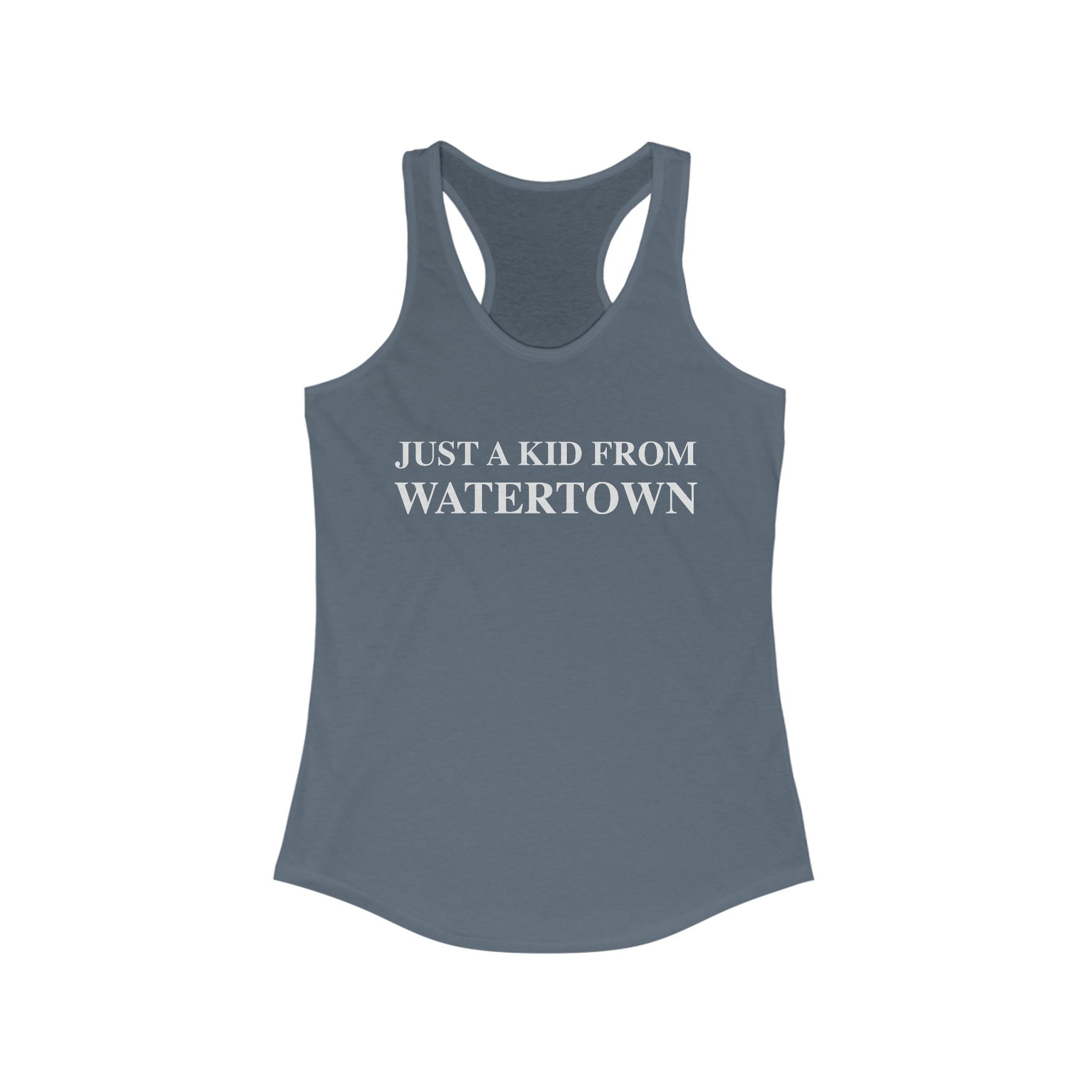 just a kid from watertown // watertown CT womens tank top shirt // Finding Connecticut 