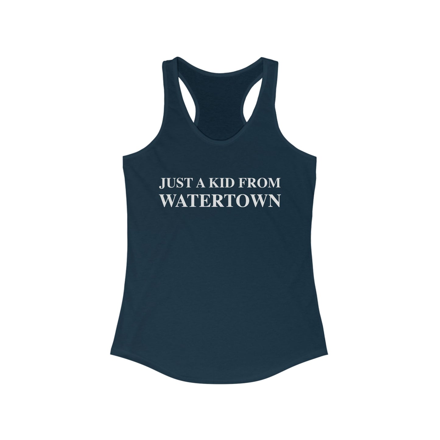 just a kid from watertown // watertown CT womens tank top shirt // Finding Connecticut 