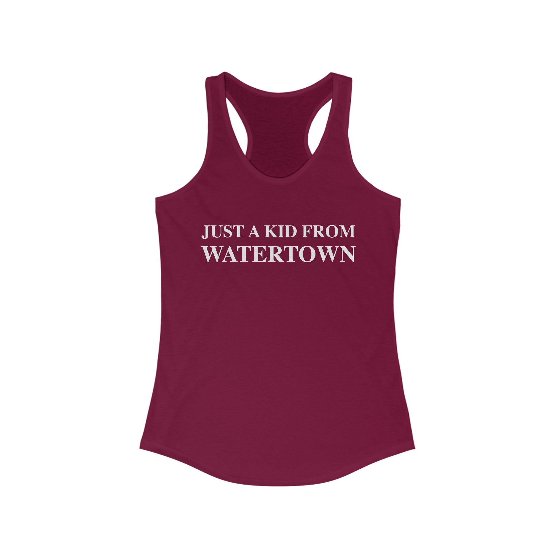 just a kid from watertown // watertown CT womens tank top shirt // Finding Connecticut 