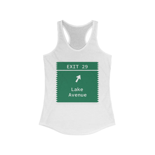 merrit parkway exit 29 womens tank top shirt - Greenwich Connecticut gifts and merch by Finding Connecticut 
