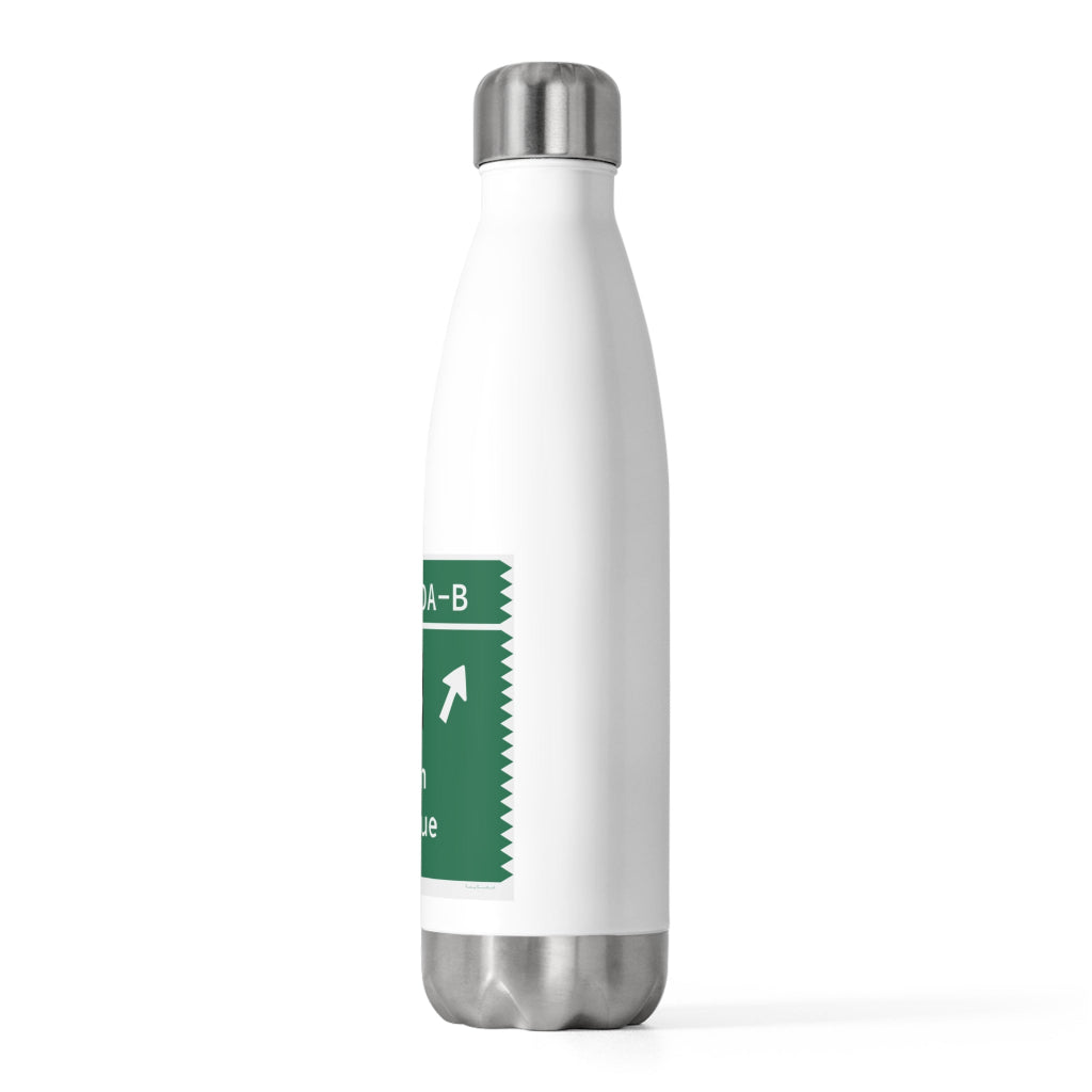 merritt Parkway Exit 40A-B water bottle - Merritt Parkway and norwalk connecticut gifts and merch by Finding Connecticut 