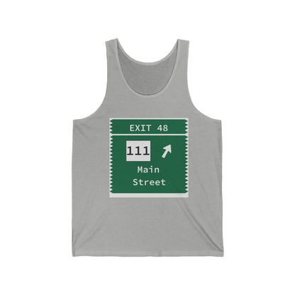 merritt Parkway exit 48 unisex tank top shirt - trumbull Connecticut gifts and merch by Finding Connecticut