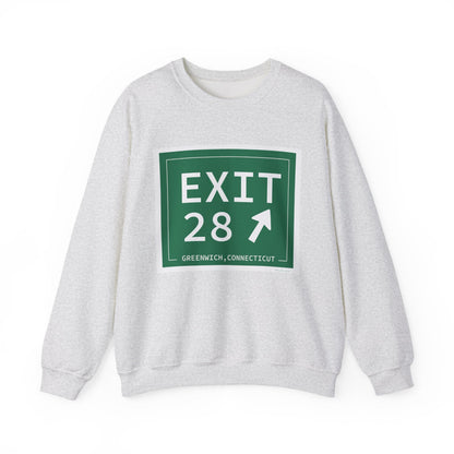 merritt parkway exit 28 sweatshirt - merritt parkway and greenwich connecticut gifts and merch by Finding Connecticut 