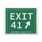 merritt parkway exit 41 art decor - Westport Connecticut gifts and merch by Finidng connecticut 