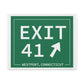 merritt parkway exit 41 art decor - Westport Connecticut gifts and merch by Finidng connecticut 